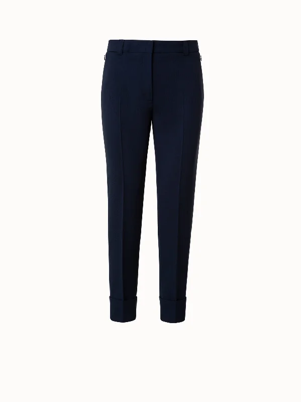 Wool Double-Face Cropped Pants