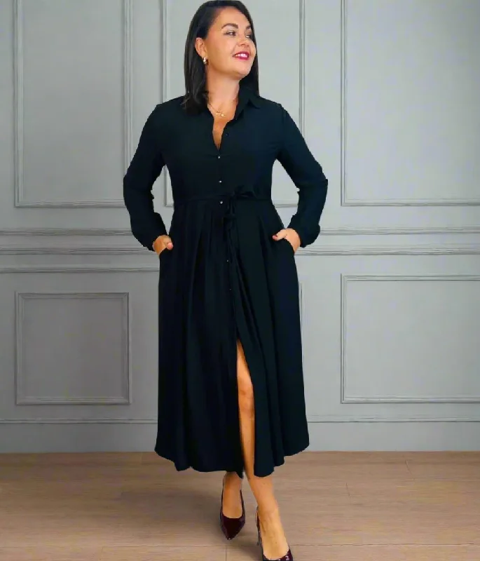 Sheath Women Dress with a Tailored Fit for a Professional Look Sheath Women Dress with a Tailored Fit for a Professional Look Chrissie Black Belted Midaxi Shirt Dress Sheath Women Dress with a Tailored Fit for a Professional Look Sheath Women Dress with a Tailored Fit for a Professional Look Chrissie Black Belted Midaxi Shirt Dress