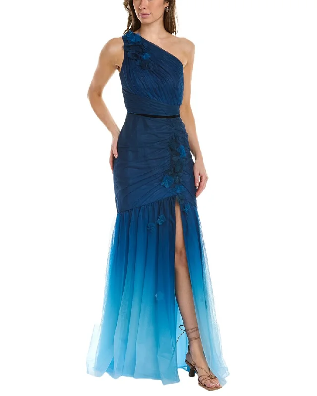 Halter Neck Women Dress to Show Off the Shoulders and Neckline Halter Neck Women Dress to Show Off the Shoulders and Neckline Marchesa Notte Ombre One-Shoulder Gown