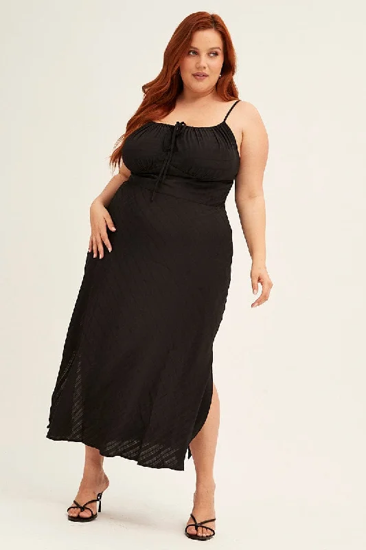 Midi dresses with halter necks for a stylish and comfortable optionBlack Midi Dress Sleeveless Ruched Bust Midi dresses with halter necks for a stylish and comfortable optionBlack Midi Dress Sleeveless Ruched Bust