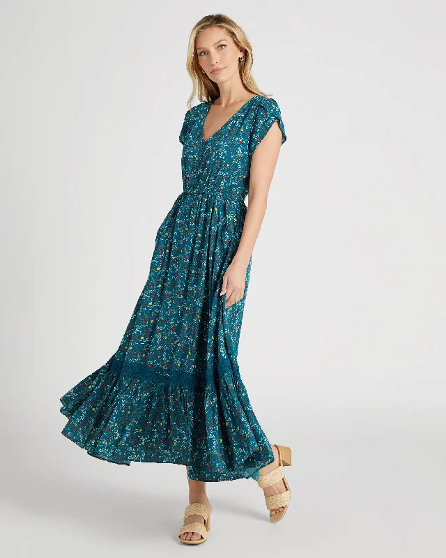 Midi dresses with asymmetric hems for a fashion - forward and dynamic appearanceDianthus Lace Insert Maxi Dress Midi dresses with asymmetric hems for a fashion - forward and dynamic appearanceDianthus Lace Insert Maxi Dress