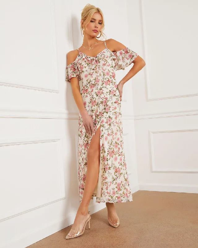 Midi dresses with button - front designs for a classic touchMarissa Floral Midi Dress