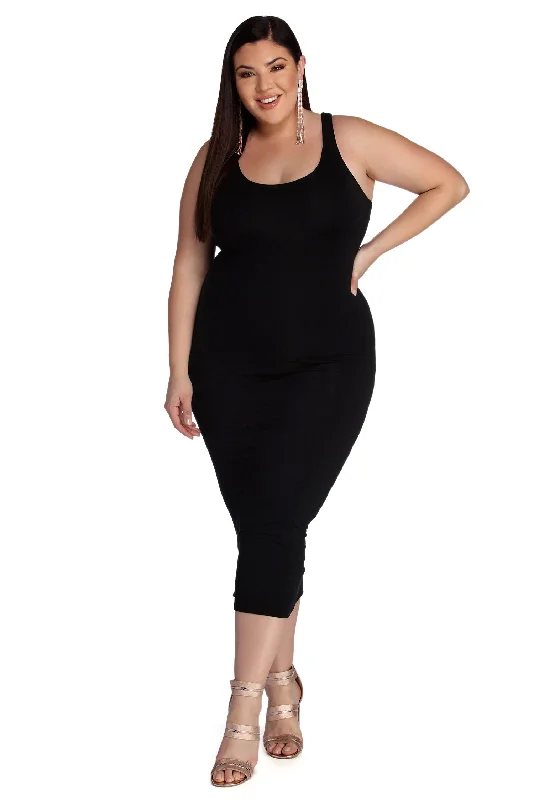 Sheath midi dresses with beaded embellishments for a formal occasionPlus Basic Essentials Midi Dress Sheath midi dresses with beaded embellishments for a formal occasionPlus Basic Essentials Midi Dress