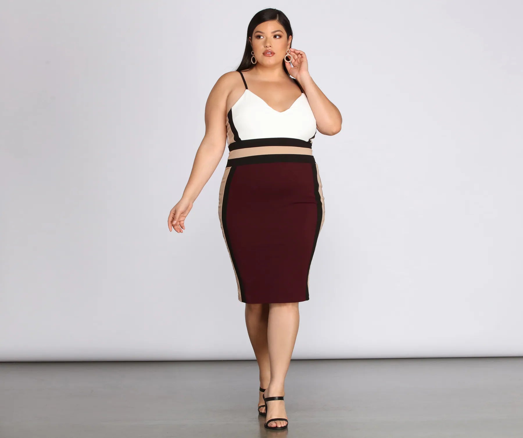 Midi dresses with empire waists for a flattering maternity optionPlus From The Block Midi Dress