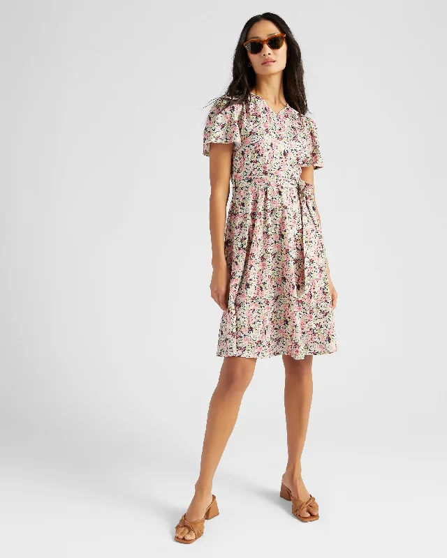 Midi dresses with lace - up fronts for a unique and adjustable styleJanae Dress