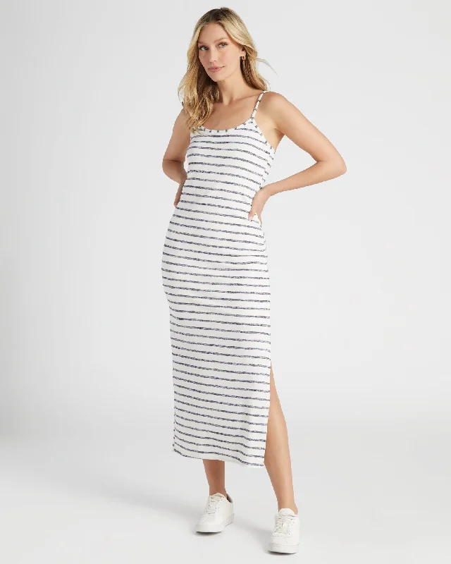 Midi dresses with animal prints for a bold and confident appearanceKnit Striped Tank Dress