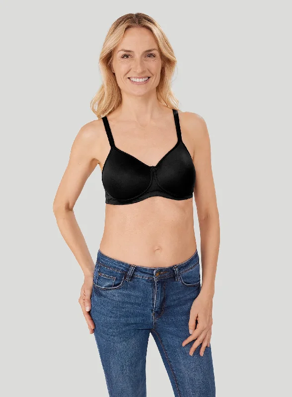 nursing bras for new mothersAmoena: Mara Soft Cup Padded Mastectomy Bra Black