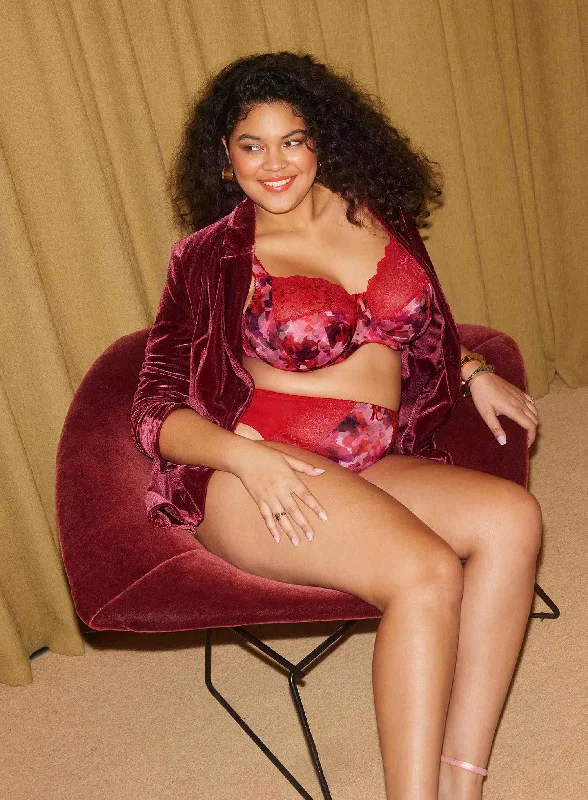 balconette lace bras for a feminine touchElomi: Morgan Underwired Banded Bra Berry Crush