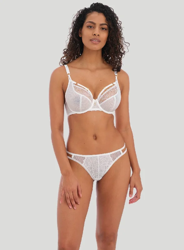supportive underwire bras for large bustsFreya: Temptress Underwired Plunge Bra White