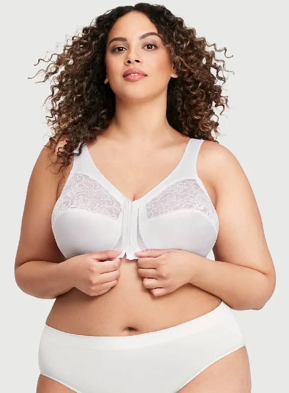 balconette push up bras for a lifted lookGlamorise: Magic Lift Front Opening Bra White balconette push up bras for a lifted lookGlamorise: Magic Lift Front Opening Bra White