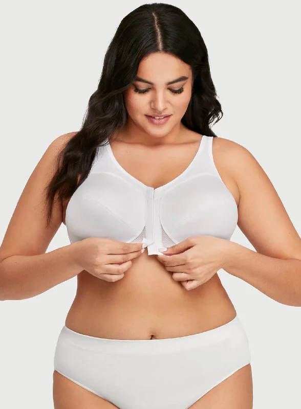 lace bras for a romantic lookGlamorise: Magic Lift Posture Back Support Bra White