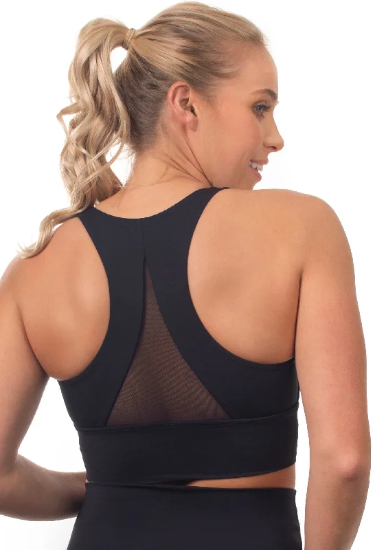 Sports bra - Long Line with a Mesh Racer Back