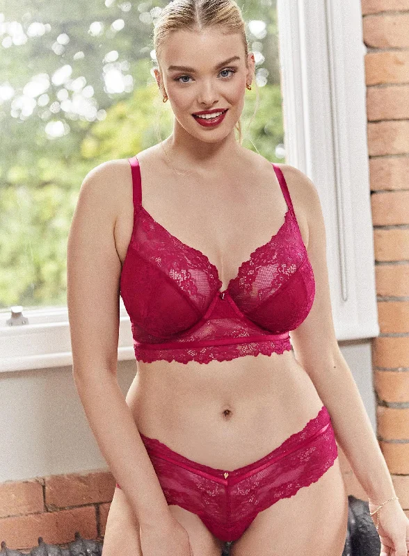 Panache: Selena Underwired Longline Bra Ruby Red