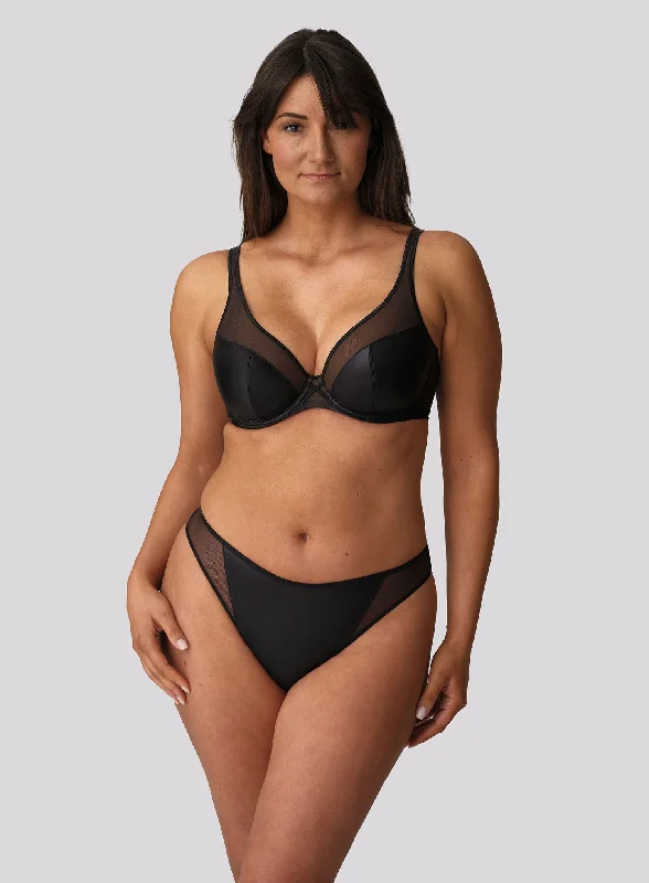 convertible sports bras for versatile usePrimaDonna Twist: Zipolite Half Padded Plunge Bra Black