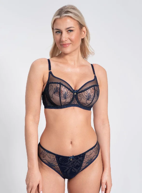 strapless bras for backless dressesSamanta Lingerie: Harriet Soft High Apex Bra Navy Blue