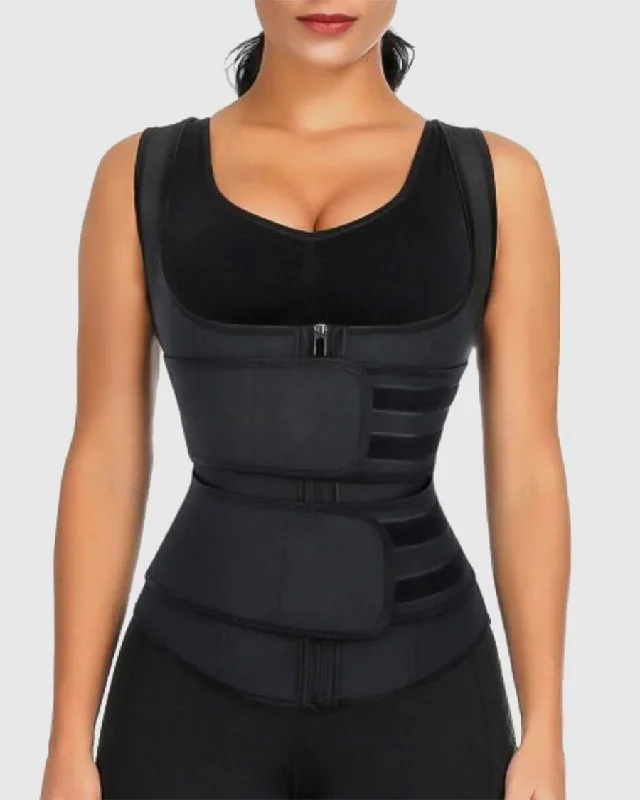 Shaper with a gradient compression design​4013 Sweat Vest Double Belt