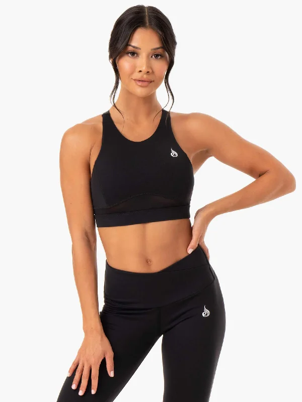 plus size nursing bras for breastfeeding momsAmazon Mesh Sports Bra - Black