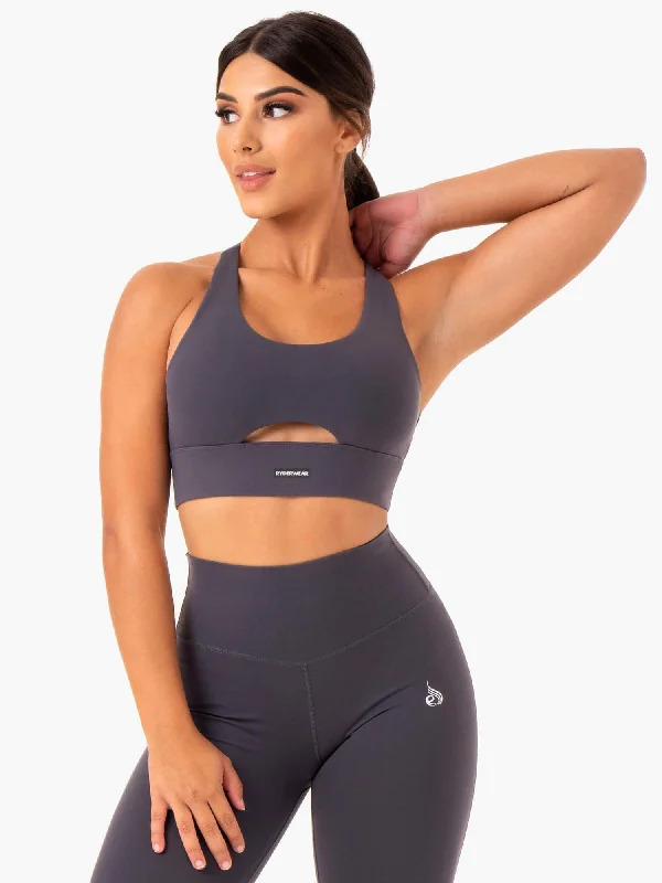 strapless bras for backless dressesBase Racer Back Sports Bra - Charcoal