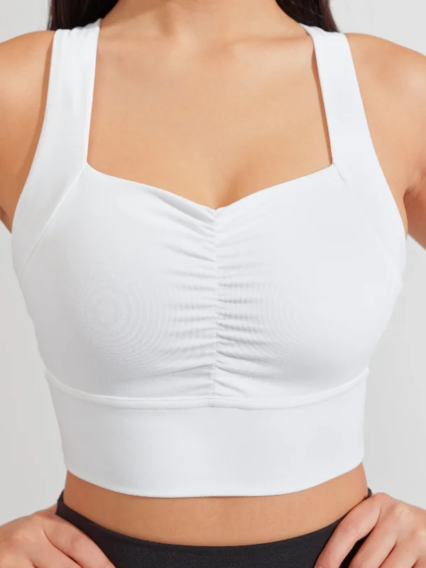 full cup bras for complete coverageBloom Sports Bra - White