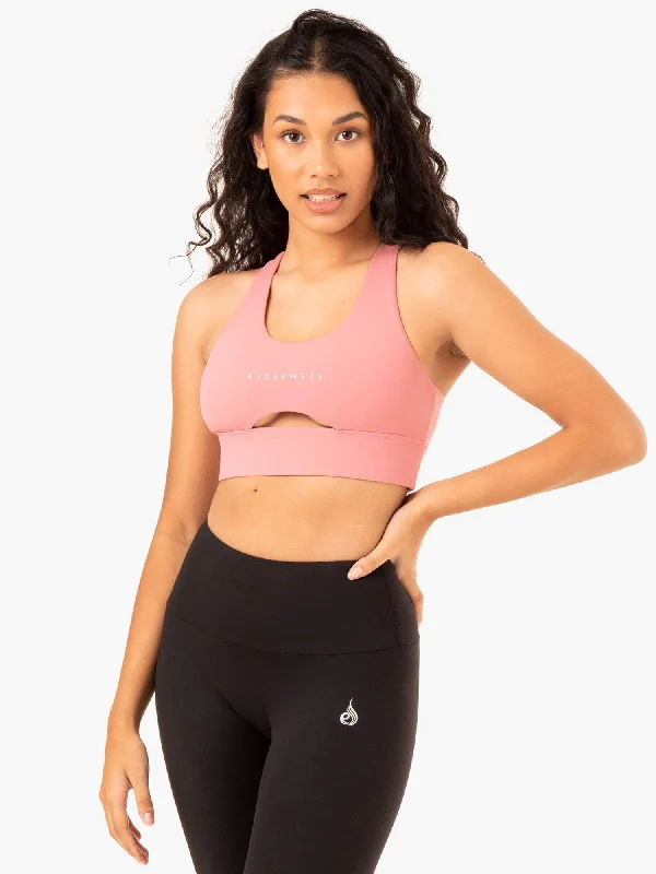 padded bras for added volumeFocus Contour Sports Bra - Blush Pink