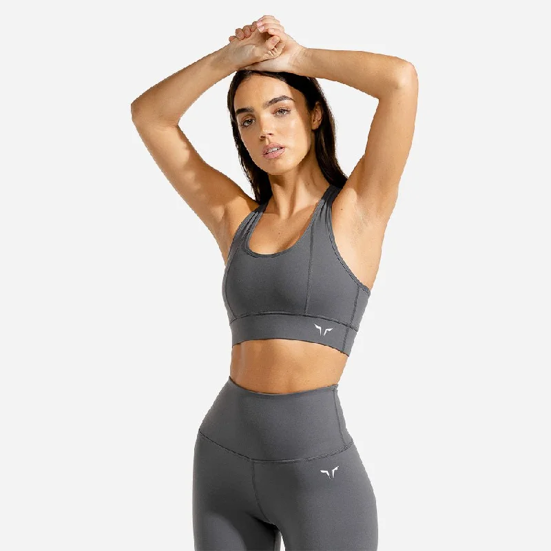 bralette with underwire for added supportHera Performance Bra - Charcoal