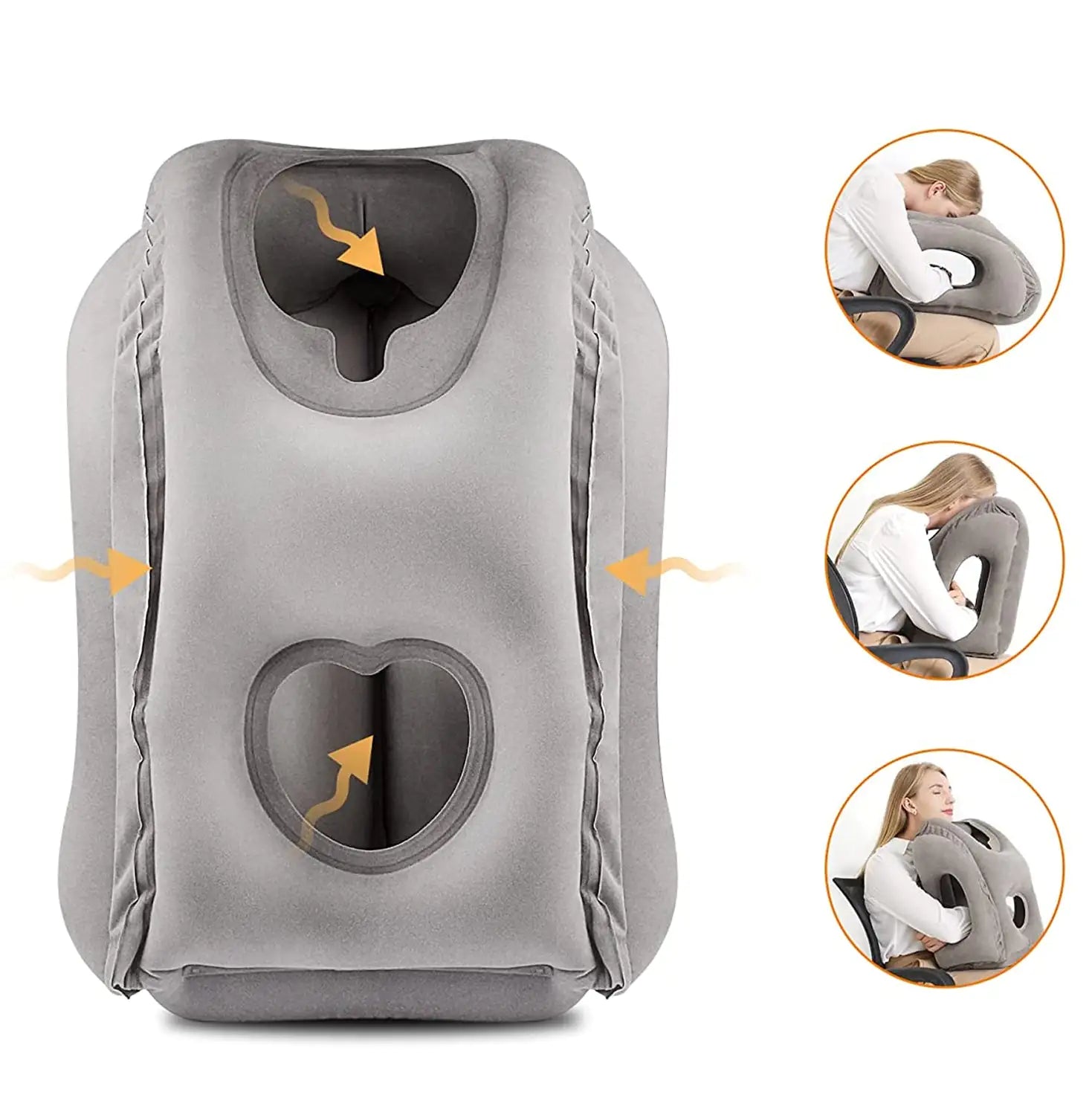 Shaper made of breathable fabric for all - day comfort​Inflatable Travel Pillow: Compact Comfort