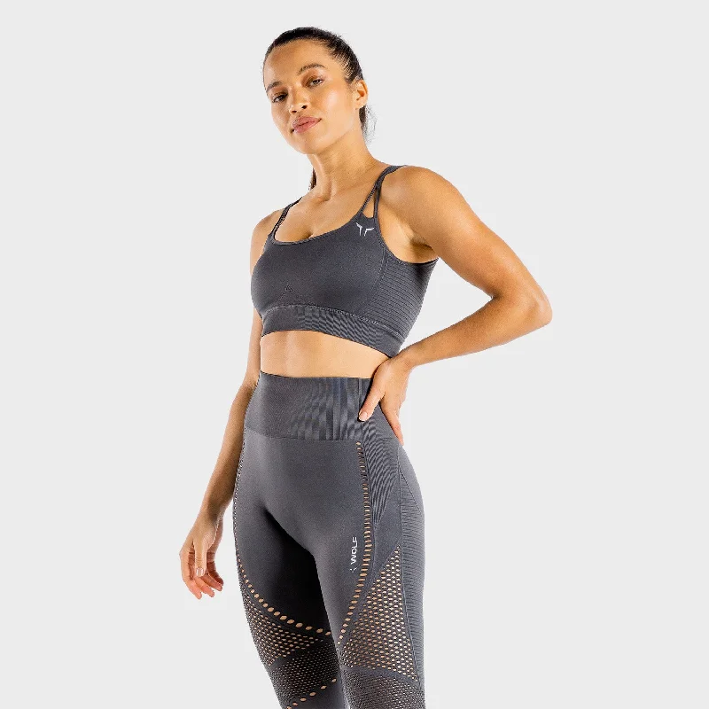 balconette bras for a sexy necklineMeta Sports Bra - Charcoal