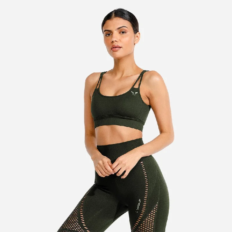 bralette bras for a trendy and comfortable styleMeta Sports Bra - Khaki