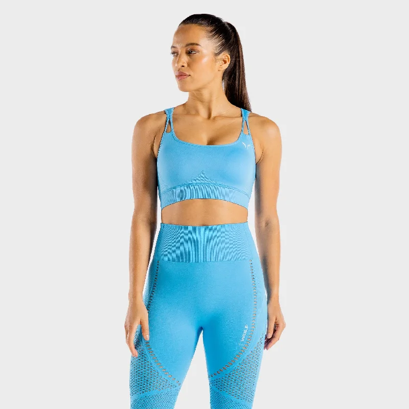 plus size nursing bras for breastfeeding momsMeta Sports Bra - Sky Blue