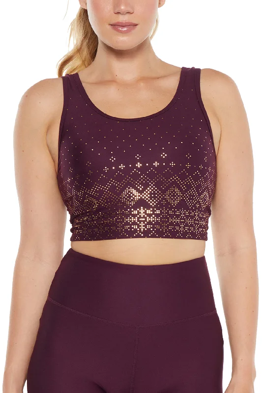 padded wireless bras for light supportMarley Long Sports Bra - Potent Purple