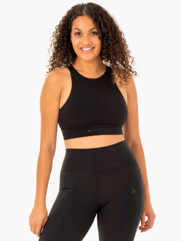 plus size convertible bras for flexibilityReset High Impact Sports Bra - Black