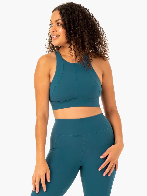 seamless sports bras for minimal chafingReset High Impact Sports Bra - Teal