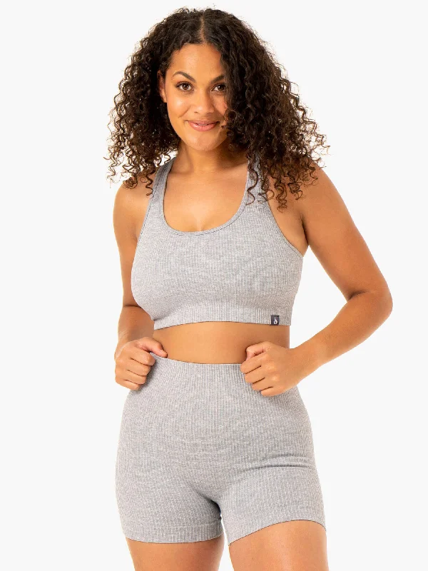 sexy lace push up bras for special occasionsRib Seamless Sports Bra - Light Grey Marl sexy lace push up bras for special occasionsRib Seamless Sports Bra - Light Grey Marl