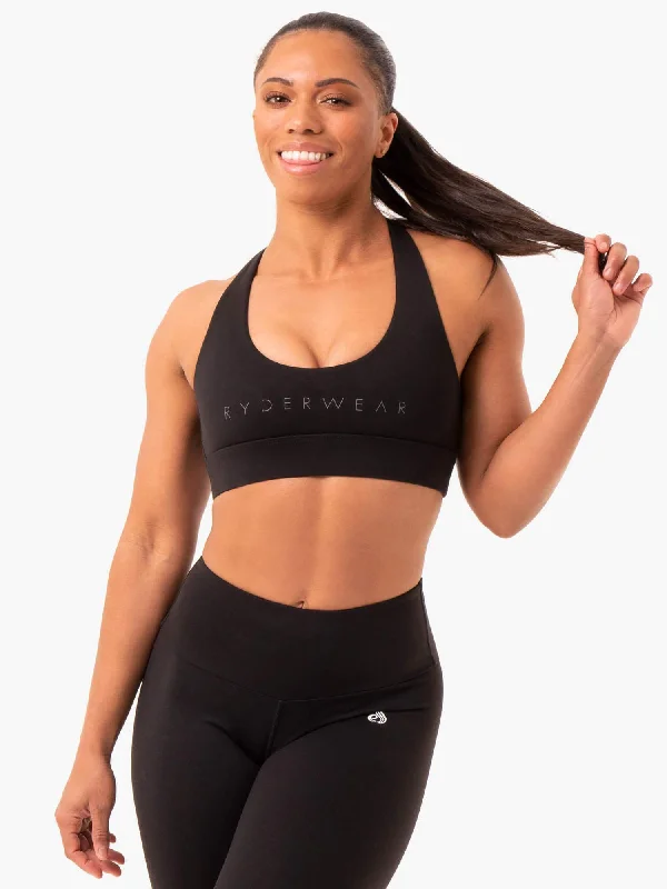 plus size bralette bras for comfortStaples Cross Over Sports Bra - Black