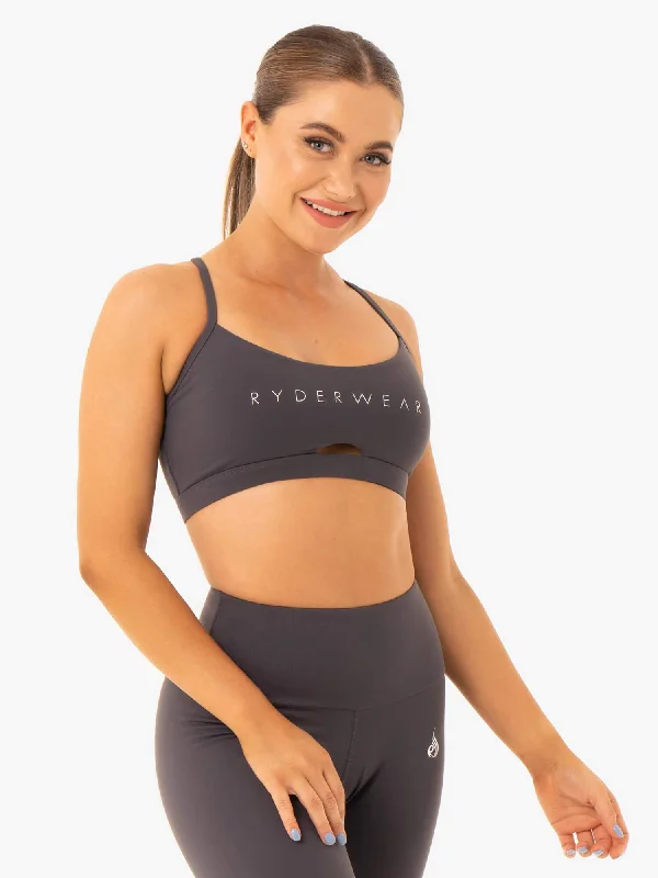 sleep bras with adjustable strapsStaples Sports Bra - Charcoal