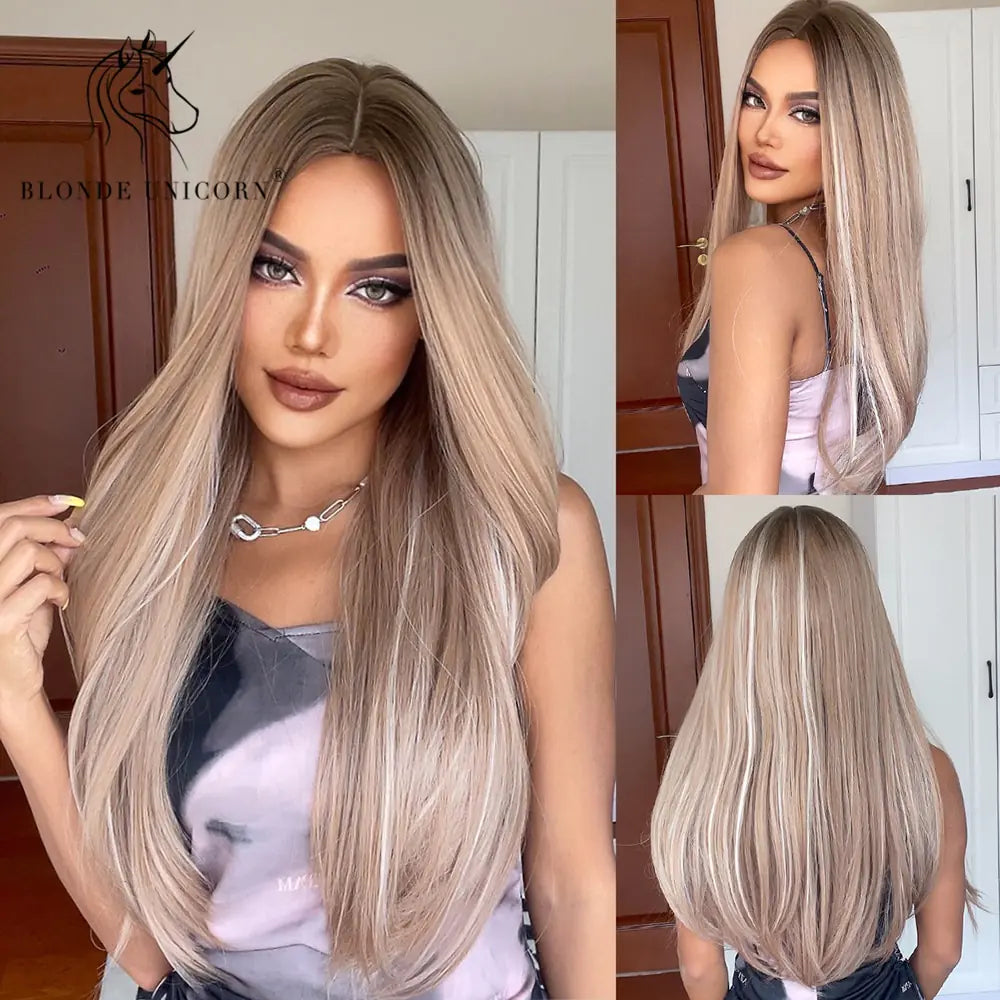 Shaper for a dance performance to hold the body in place​Synthetic Long Brown Wig