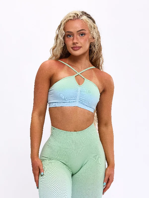 balconette push up bras for a lifted lookWonder Seamless Sports Bra - Honeydew Ombre balconette push up bras for a lifted lookWonder Seamless Sports Bra - Honeydew Ombre