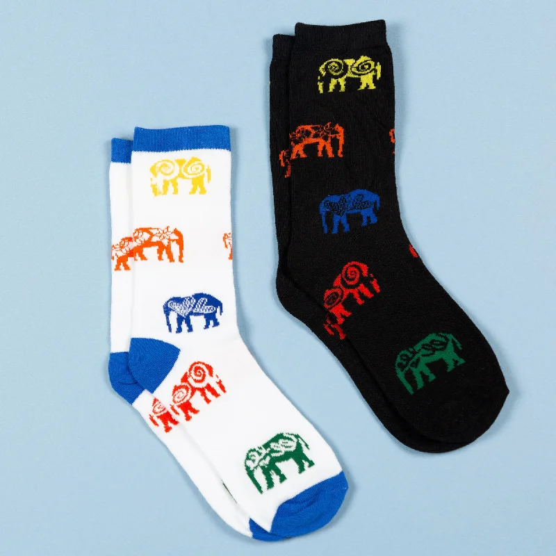 Microfiber stockings for a lightweight optionElephant Love Socks - Set of 2
