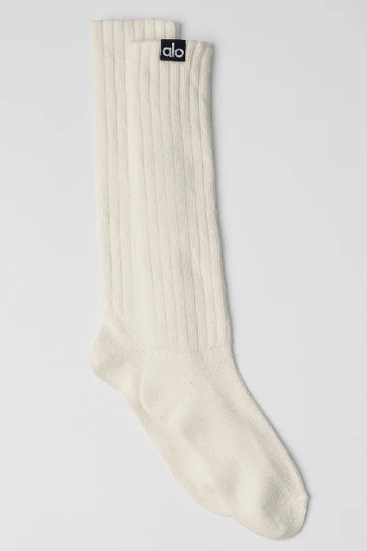 Unisex Scrunch Sock - Bone