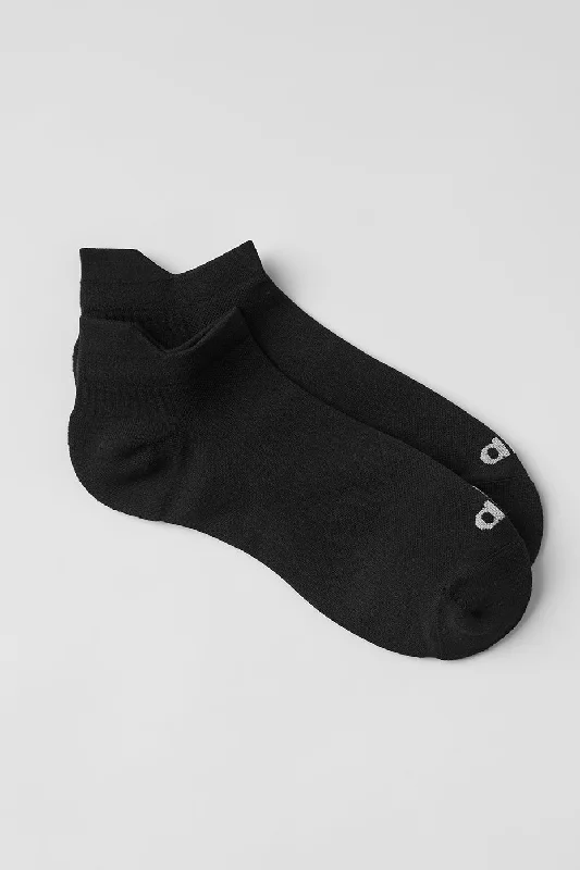 Unisex Performance Tab Sock - Black/Titanium