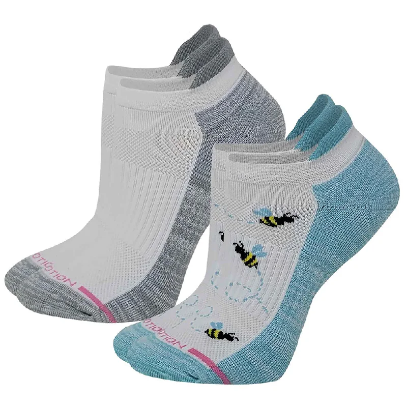Reinforced - toe stockings for durabilityAnkle Compression Socks | Dr Motion Socks | Bee (2 Pack)