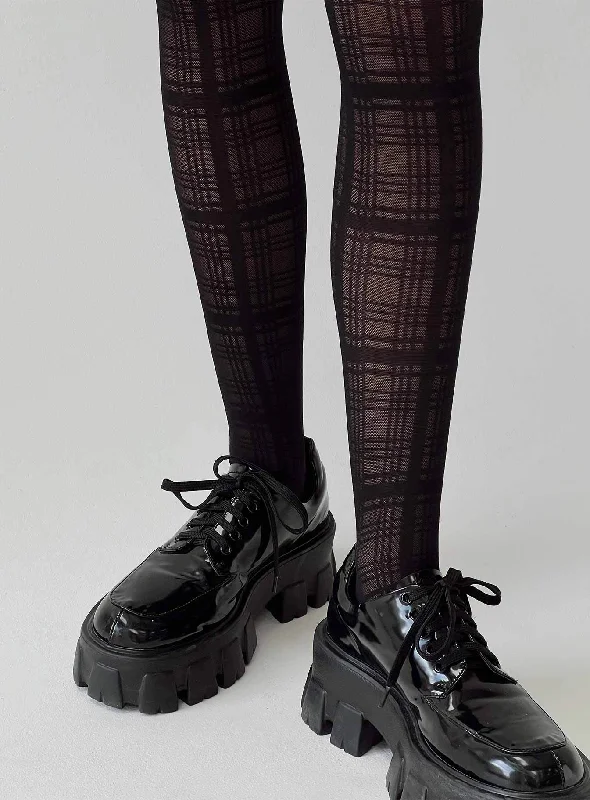 women tights for a casual day with a skirtBeldon Stockings Black