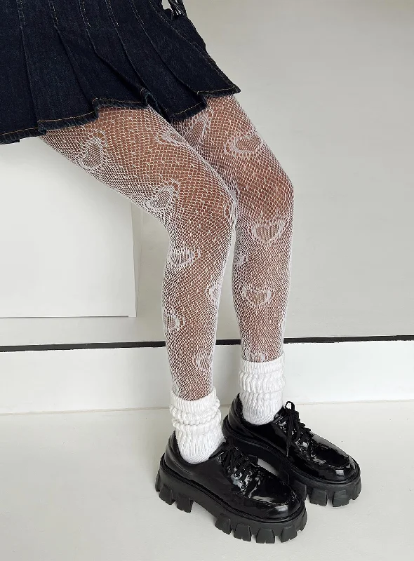 women tights for dance classes like ballet and jazzChange Of  Heart Stockings White