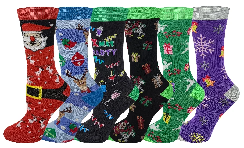 Microfiber stockings for a lightweight optionCrew Socks | Christmas Holiday Festive Design | Women (6 Pairs) Microfiber stockings for a lightweight optionCrew Socks | Christmas Holiday Festive Design | Women (6 Pairs)