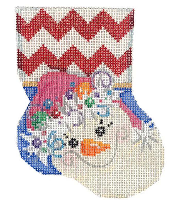 women tights for yoga and Pilates sessionsCT1918 Pink Hat Snowlady Mini Sock
