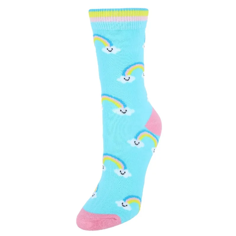 Ruffled - edge stockings for a playful lookCTM® Women's Soft Rainbow and Clouds Novelty Socks (1 Pair) Ruffled - edge stockings for a playful lookCTM® Women's Soft Rainbow and Clouds Novelty Socks (1 Pair)