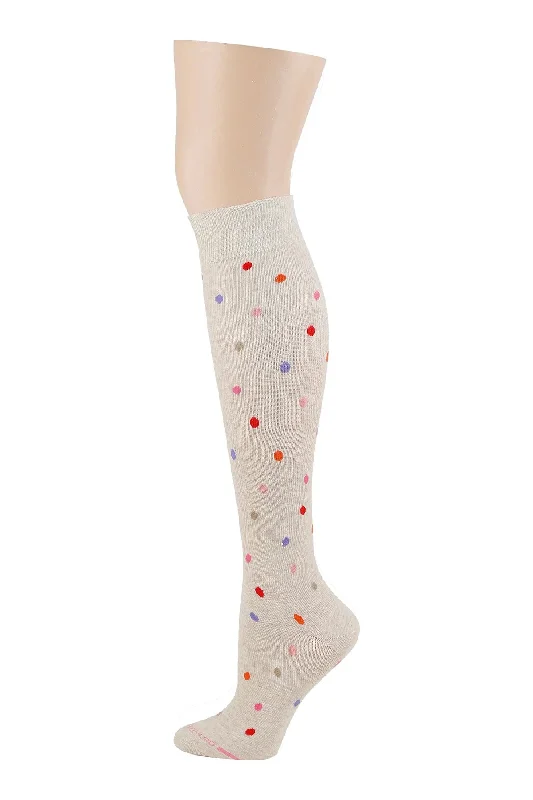Leather - look stockings for an edgy styleCompression Knee High Socks | Women's Polka Dot (1 pair)