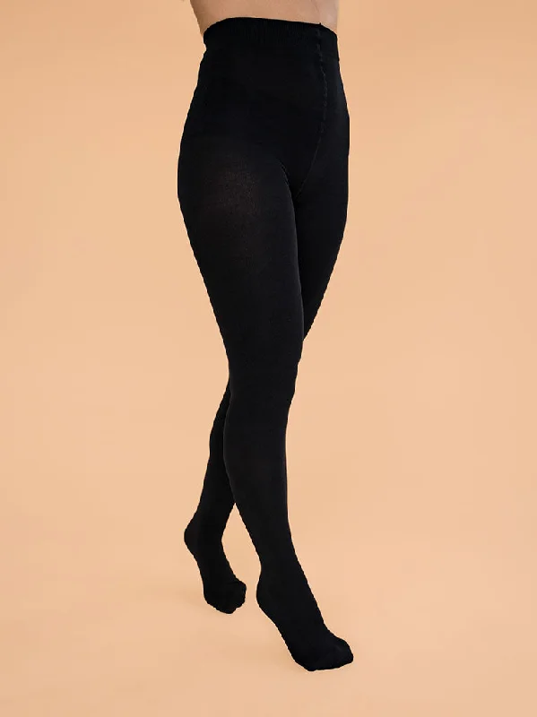 women tights for a formal event with an evening gownBlack Warm Tights 250D