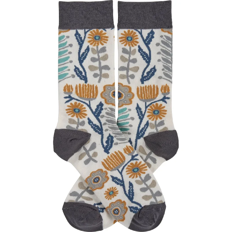 Nylon stockings for a smooth and shiny finishThe Bullish Store Women's Folk Art Floral Socks in Multicolor Nylon stockings for a smooth and shiny finishThe Bullish Store Women's Folk Art Floral Socks in Multicolor