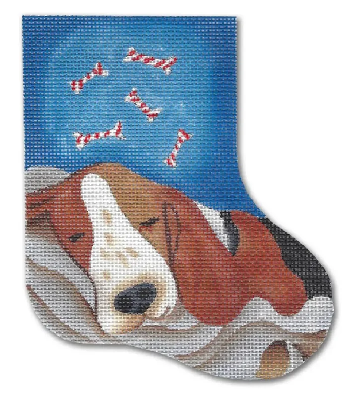 fleece - lined women tights for warmth in winterGD-SX02 Basset Hound Sugarplum Dreams Mini Stocking fleece - lined women tights for warmth in winterGD-SX02 Basset Hound Sugarplum Dreams Mini Stocking